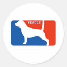 Beagle Major League Dog Sticker