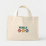 BEAGLE MOM Paw Print Tote Bags