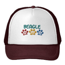 BEAGLE MOM Paw Print Trucker Hat