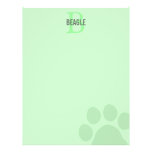 Beagle Monogram Customized Letterhead