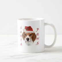 Beagle Santa Paws Coffee Mugs