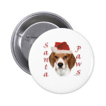 Beagle Santa Paws Pin