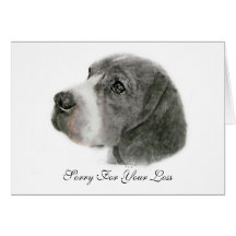 Beagle Sorry For Your Loss Card