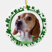 Beagle St. Patrick's Day Ornament