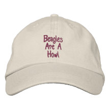 Beagles Are A Howl Cute Embroidered Baseball Cap