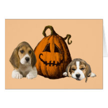 Beagles Halloween Greeting Card