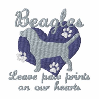 Beagles Leave Paw Prints Blue Women's by MenagerieMayhem