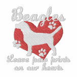 Beagles Leave Paw Prints Women's Embroidered Hoodie