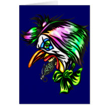 Beak Nose Evil Clown Cards