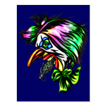 Beak Nose Evil Clown Post Card