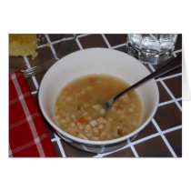 Bean Soup Recipe on a Card