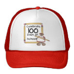 Bear 100th Day of School Tshirts and Gifts Mesh Hats