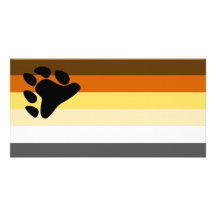 Bear and Cub Community LGBT Gay Pride Flag Photo Card Template