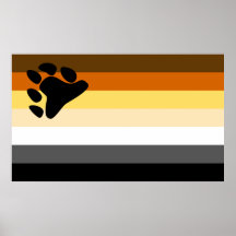 Bear and Cub Community LGBT Gay Pride Flag Posters