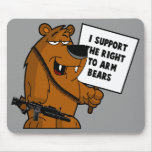 Bear arms Grizzly Bear Mouse Pads