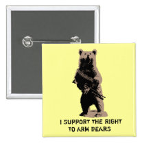 Bear arms Grizzly Bear buttons
