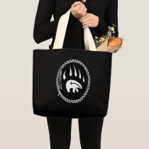 Bear Art Tote Bag Tribal Wildlife Art Shopping Bag