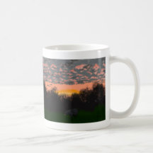 Bear at sunset coffee mug
