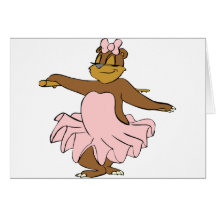 Bear Ballerina Dancing Greeting Cards