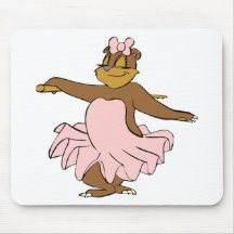 Bear Ballerina Dancing Mousepad