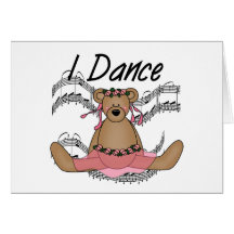 Bear Ballet Dancer Card