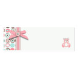 Bear Bear Girl Favor Tag Business Card Template