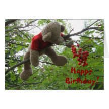 Bear Berries, Happy Birthday! Greeting Card
