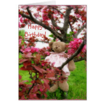 Bear Blossums, Happy Birthday! Card