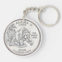 bear coin acrylic key chain
