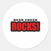 Bear Creek, Alabama City Design Round Stickers