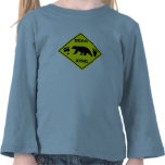 Bear Crossing Sign with Bear and Tracks T-shirt
