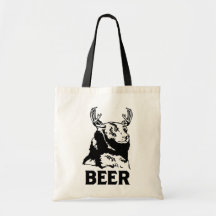 Bear + Deer = Beer Canvas Bag