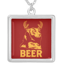 Bear + Deer = Beer Personalized Necklace