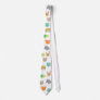 Bear dog cat rabbit fish human bird - 7 faces tie