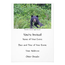 Bear Eating His Veggies Invites