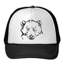 Bear face outline hats