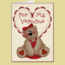 Bear Girl Valentine cards