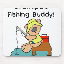 Bear Grandpas Fishing Buddy Mouse Pad