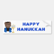 Bear Happy Hanukkah Bumper Sticker