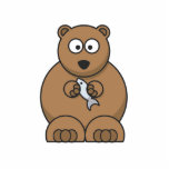 Bear holding a Fish Acrylic Cut Outs