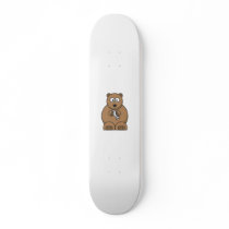 Bear holding a Fish Skate Decks