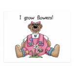 Bear I Grow Flowers T-shirts and Gifts Post Cards