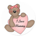 Bear I Love Mommy stickers