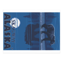 Bear in Moonlight - Skagway, Alaska Post Card