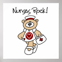 Bear Nurses Rock T-shirts and Gifts Poster