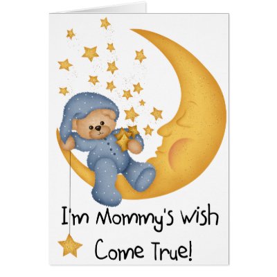 Bear on Moon I'm Mommy's Wish (blue) by toddlersplace