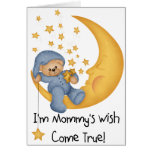 Bear on Moon I'm Mommy's Wish (blue)
