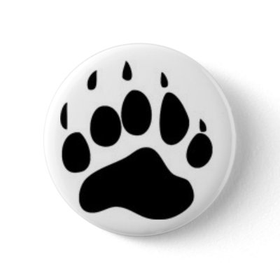 Bear Paw Print Buttons by rogerme