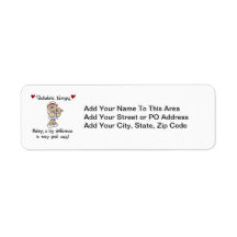 Bear Pediatric Nurses T-shirts and Gifts Custom Return Address Label