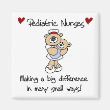 Bear Pediatric Nurses T-shirts and Gifts Refrigerator Magnets